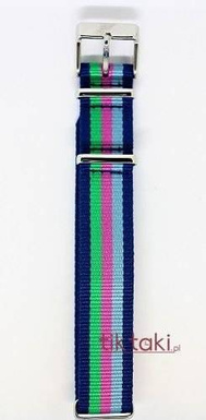 Pasek do zegarka Timex Weekender TW2P91700 PW2P91700 Blue/Pink/Green Strap