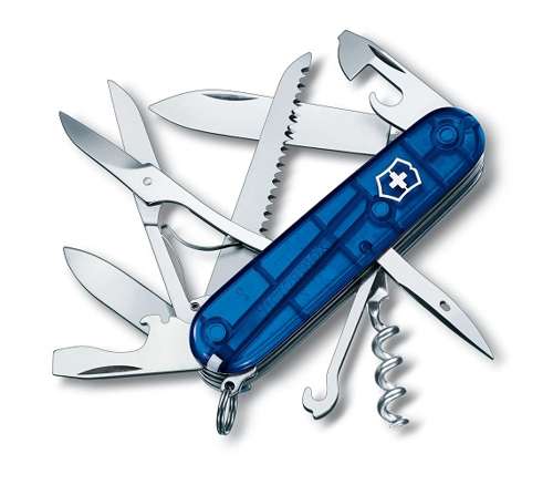 Scyzoryk Victorinox scyzoryk Huntsman, Niebieski transparentny 1.3713.T2