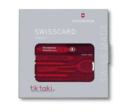 Scyzoryk Victorinox SwissCard Classic, transparentna czerwona 0.7100.T