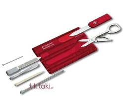 Scyzoryk Victorinox SwissCard Classic, transparentna czerwona 0.7100.T